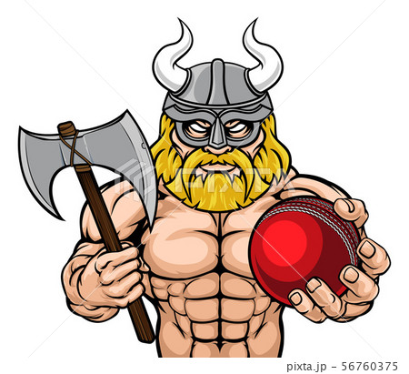 Viking Cricket Sports Mascot 56760375