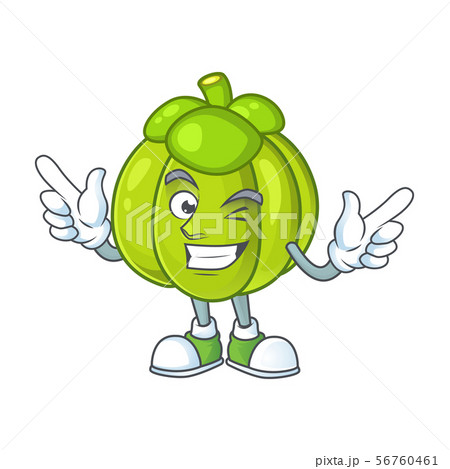Wink green pumpkin isolated on white background Wink green pumpkin isolated on white background 56760461