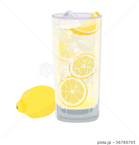 レモンサワー イラスト レモンソーダ レモン水のイラスト素材