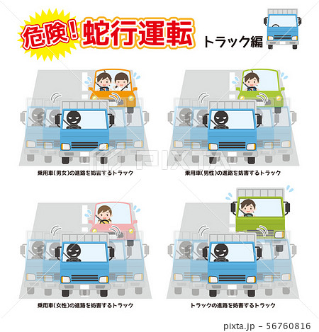 危険!蛇行運転セット トラック編 危険!蛇行運転セット トラック編 56760816