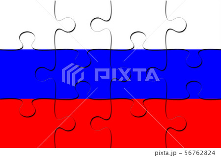 Puzzle with the national flag of Russia. 56762824