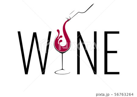 Glass of Wine with splash logo design Glass of Wine with splash logo design 56763264