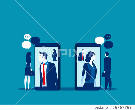 Business people meeting with smartphone video Business people meeting with smartphone video 56767768