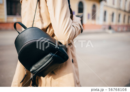 Close-up of elegant women's backpack Close-up of elegant women's backpack 56768108