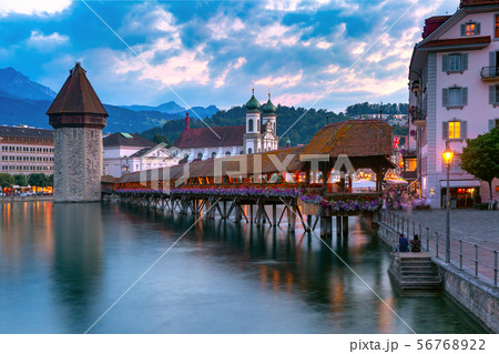 Lucerne in the evening, Switzerland Lucerne in the evening, Switzerland 56768922