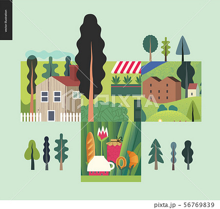 Simple things - houses composition 56769839