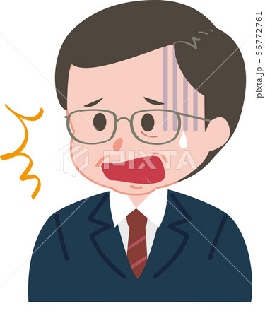 中年のサラリーマン　驚く 56772761