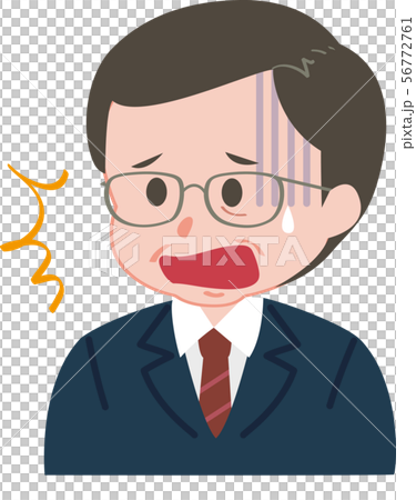 Middle-aged office worker surprised 56772761