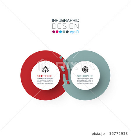 Two harmonious circle infographics. 56772938