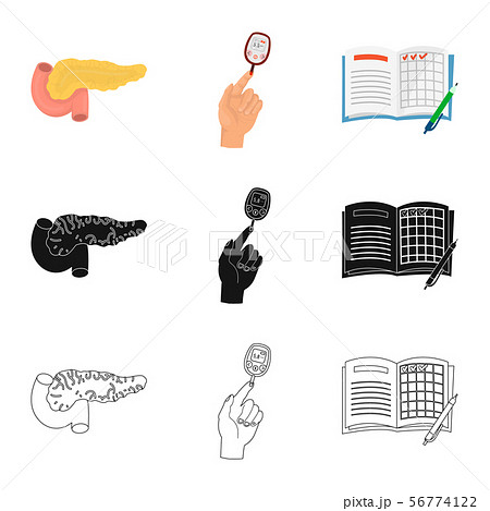 Vector illustration of diet and treatment logo. Collection of diet and medicine stock symbol for web Vector illustration of diet and treatment logo. Collection of diet and medicine stock symbol for web 56774122