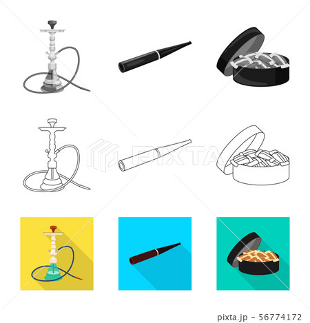 Isolated object of refuse and stop icon. Collection of refuse and habit vector icon for stock. 56774172