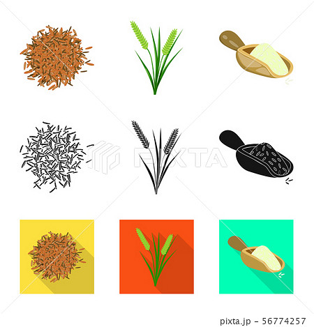 Vector illustration of crop and ecological symbol. Set of crop and cooking stock symbol for web. Vector illustration of crop and ecological symbol. Set of crop and cooking stock symbol for web. 56774257