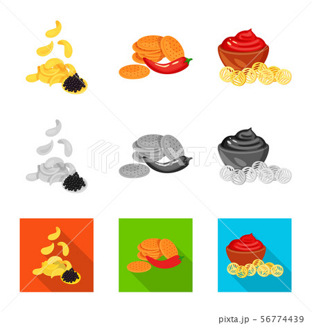 Vector illustration of taste and seasonin sign. Collection of taste and organic stock vector 56774439