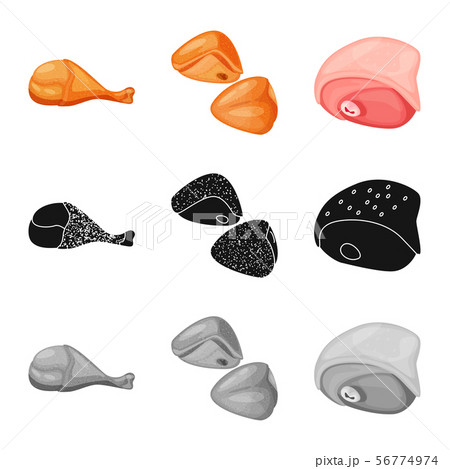 Isolated object of product and poultry logo. Collection of product and agriculture vector icon for Isolated object of product and poultry logo. Collection of product and agriculture vector icon for 56774974
