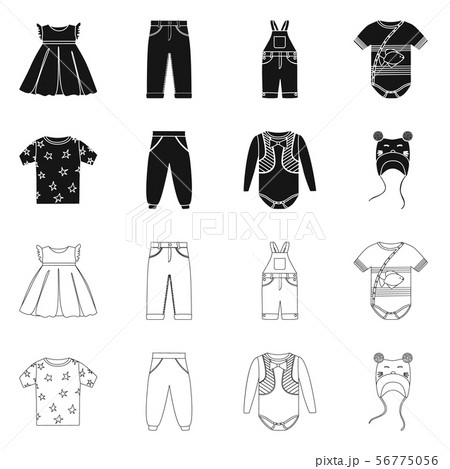 Vector illustration of fashion and garment icon. Collection of fashion and cotton stock vector 56775056