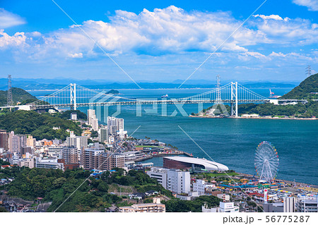 《山口県》関門海峡・夏の空 《山口県》関門海峡・夏の空 56775287