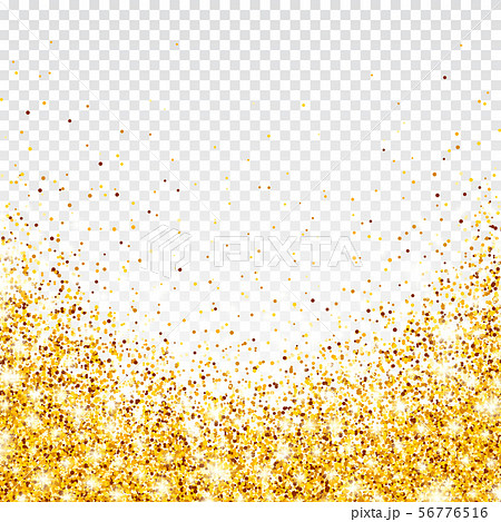 Sparkling Golden Glitter on Transparent Vector... - Stock Illustration  [56776516] - PIXTA