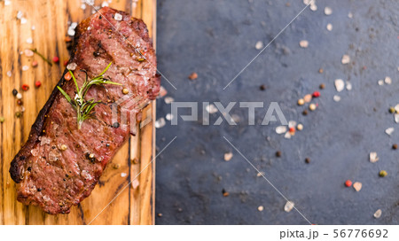 steakhouse food striploin steak beef meat rosemary 56776692
