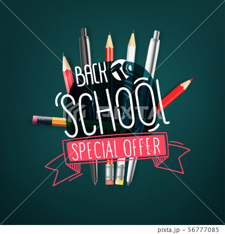 Back to school. Special offer banner. Vector 56777085