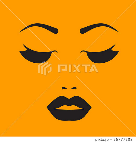 Beautiful face, eyes, eyelashes 56777208