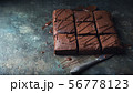 Brownie cake dessert. Dark sponge cake. 56778123