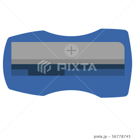 blue sharpener pencil icon. Isolated flat stock blue sharpener pencil icon. Isolated flat stock 56778745