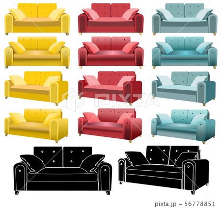 A set of comfortable sofas with different turns A set of comfortable sofas with different turns 56778851
