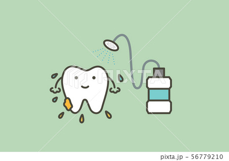 cleaning teeth by mouthwash 56779210