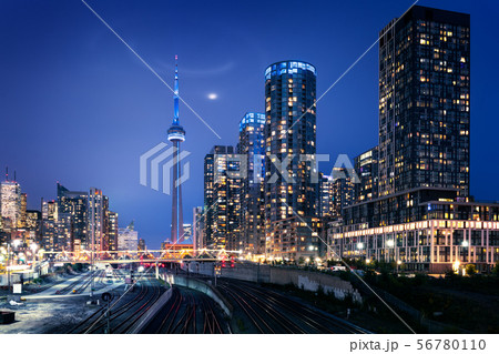 Toronto skyline by night 56780110