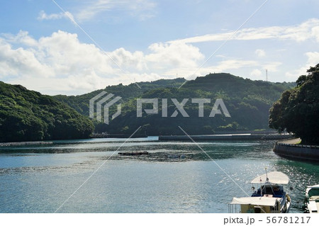 天草行きフェリー港 蔵之元港 長島町 鹿児島県 周辺風景 天草行きフェリー港 蔵之元港 長島町 鹿児島県 周辺風景 56781217