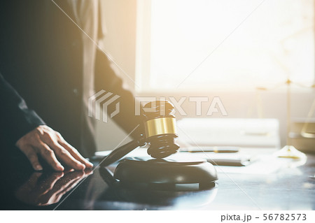 Justice and Law concept. Legal counsel presents to Justice and Law concept. Legal counsel presents to 56782573