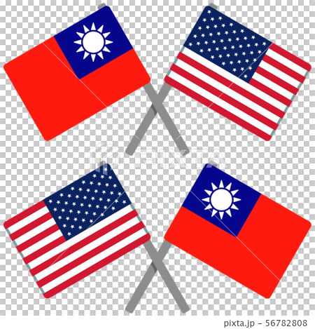 中華民國和美國國旗 插圖素材 圖庫