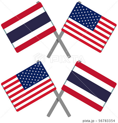 タイとアメリカの旗 タイとアメリカの旗 56783354