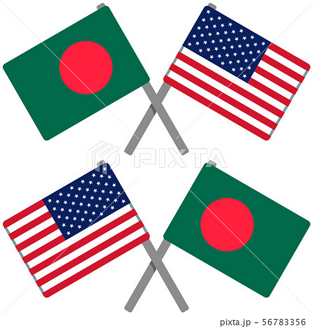 バングラデシュとアメリカの旗