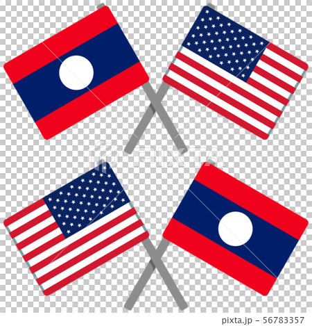 Laos and American Flag Laos and American Flag 56783357