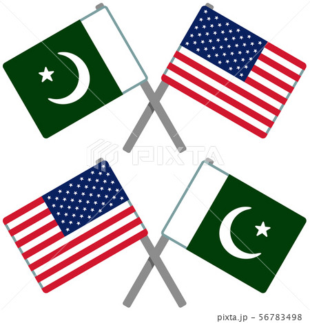 パキスタンとアメリカの旗