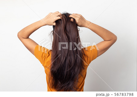 Women itching scalp itchy his hair and was 56783798