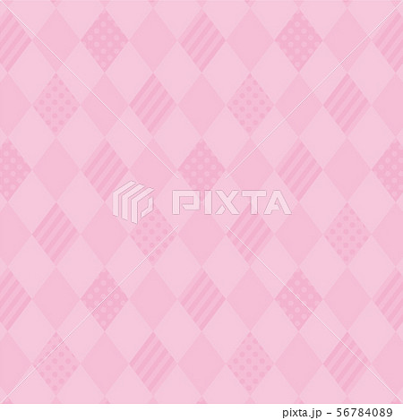 ダイヤ柄の可愛い背景 ピンク のイラスト素材