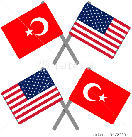 トルコとアメリカの旗