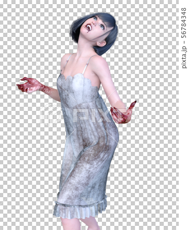 ホラー女性のイラスト素材