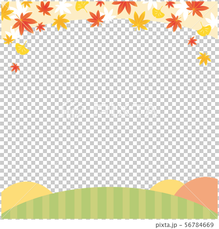 秋 フレーム イラストのイラスト素材