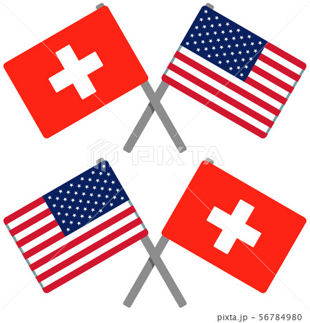スイスとアメリカの旗