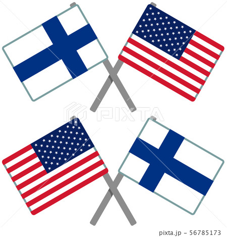 フィンランドとアメリカの旗