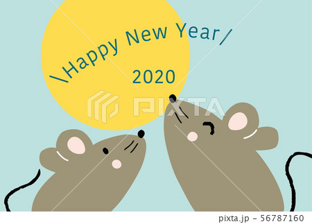 2020子年　年賀状テンプレート 56787160