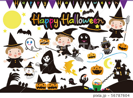 ハロウィン４（少女の魔女 セット） 56787604