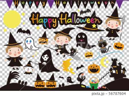 ハロウィン４（少女の魔女 セット） 56787604