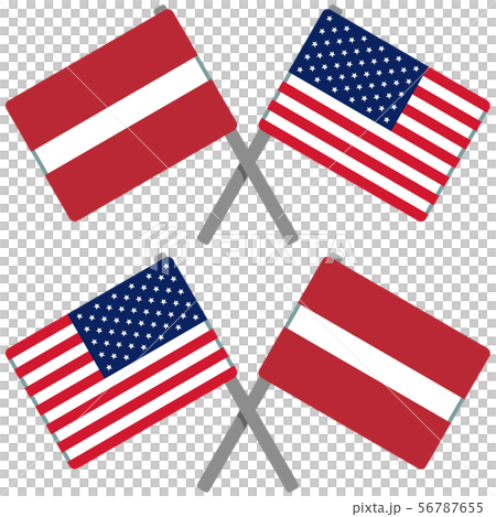 Latvia and American flag Latvia and American flag 56787655