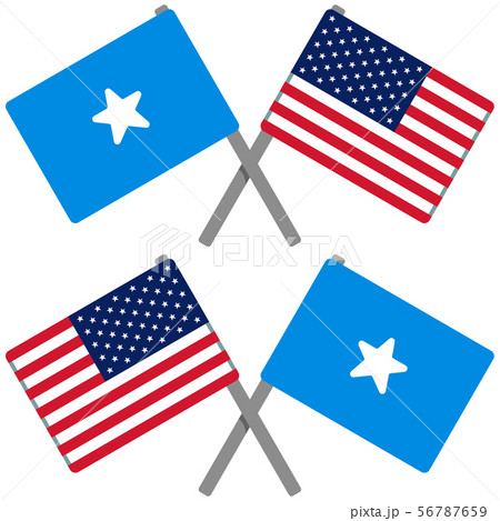ソマリアとアメリカの旗