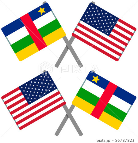 中央アフリカとアメリカの旗