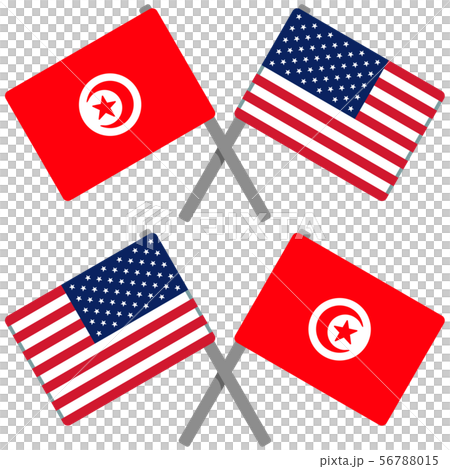 Tunisia and American Flag 56788015